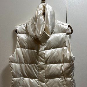 Off White Sleeveless Puffer Vest